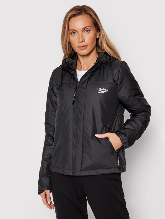 Reebok Reebok Demisezoninė striukė Thermowarm+Graphene GU5770 Juoda Regular Fit