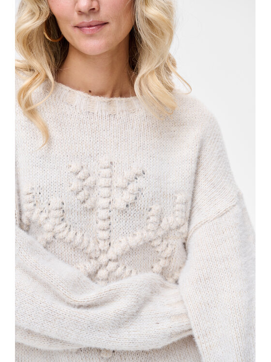 blue shadow blue shadow Sweter Per Écru Regular Fit
