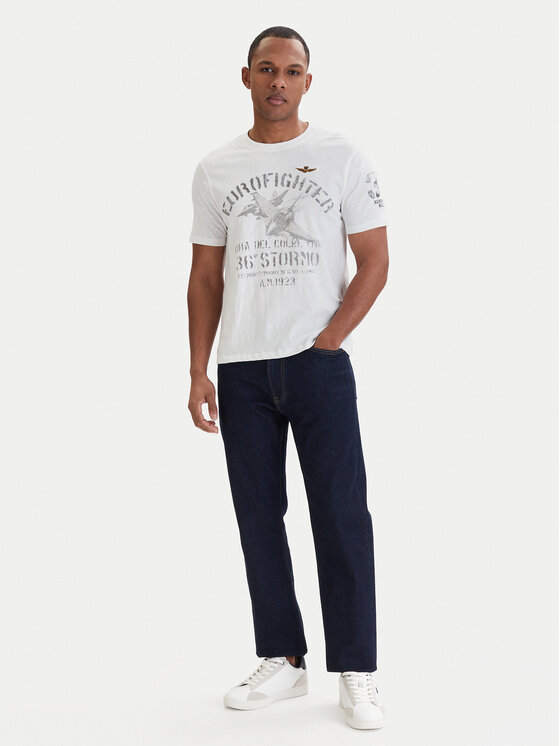 Aeronautica Militare Aeronautica Militare T-Shirt 261TS2525UJ00686 Bílá Regular Fit