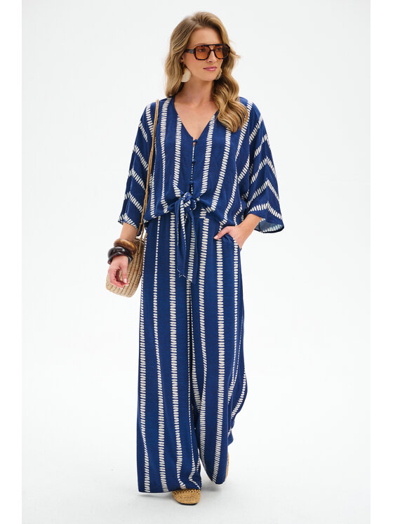 blue shadow blue shadow Bluzka Azari Granatowy Regular Fit