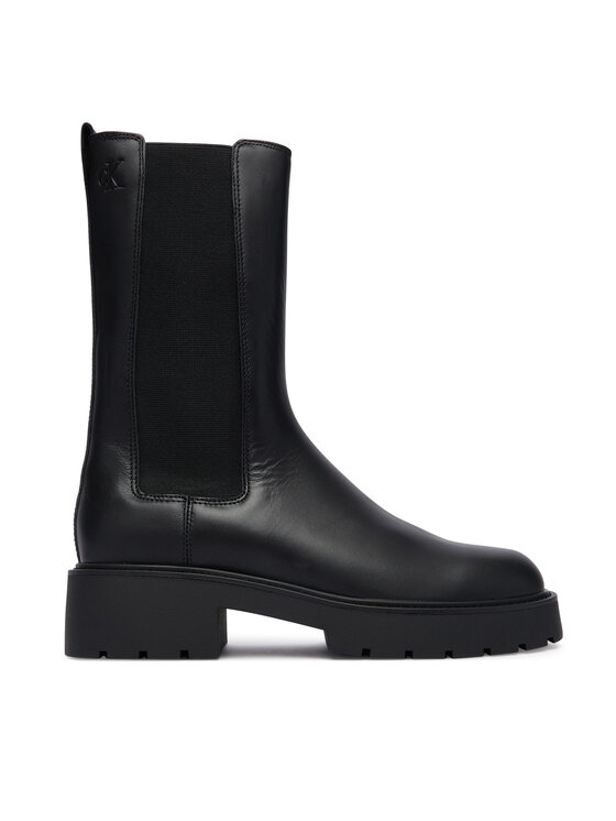 Calvin Klein Calvin Klein Klassische Stiefeletten Chunky High Chelsea YW0YW01909 Schwarz