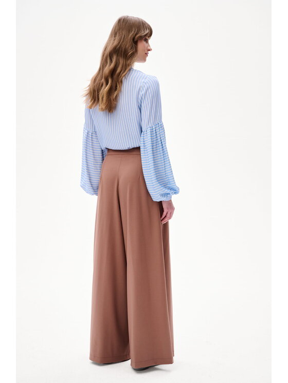 blue shadow blue shadow Spodnie damskie Vida Brązowy Regular Fit