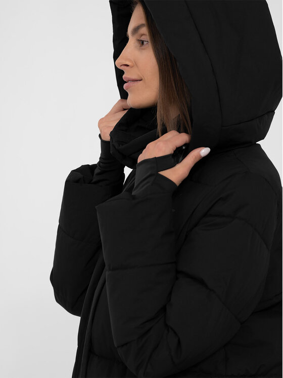 4F 4F Žieminė striukė 4FAW23TDJAF237 Juoda Regular Fit