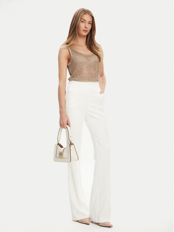 Guess Guess Top W5YR29 Z37G0 Bej Regular Fit