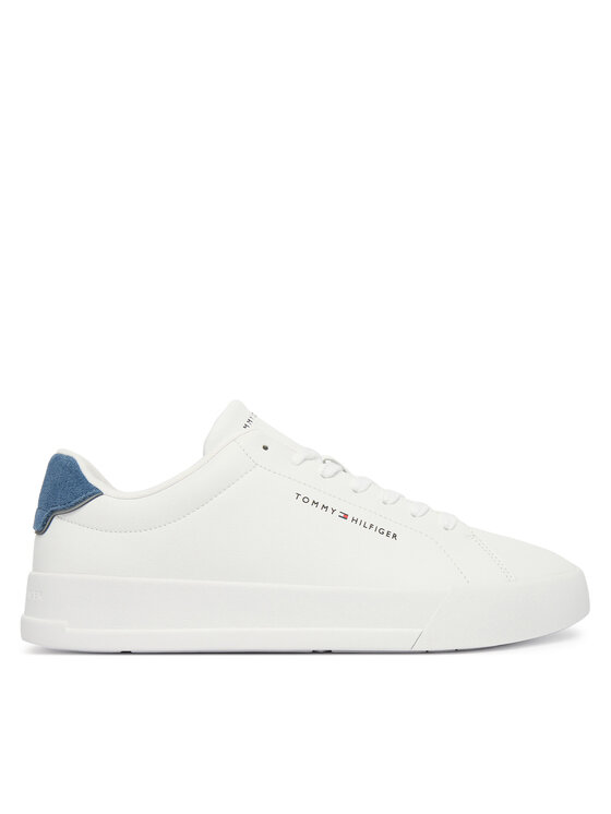Tommy Hilfiger Tommy Hilfiger Sneakersy Th Court Lth Detail Ess FM0FM05367 Biela
