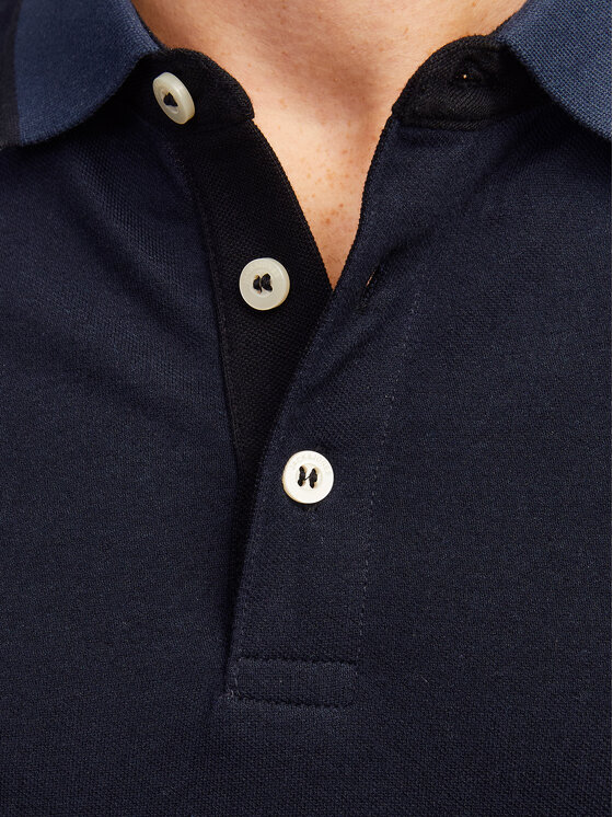 Jack & Jones Jack & Jones Polo Paulos 12136668 Granatowy Slim Fit