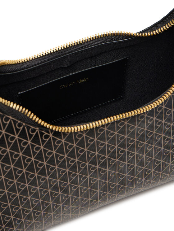 Calvin Klein Calvin Klein Kabelka Emblem Aop Conv Shoulder Bag LV04F3298G Čierna