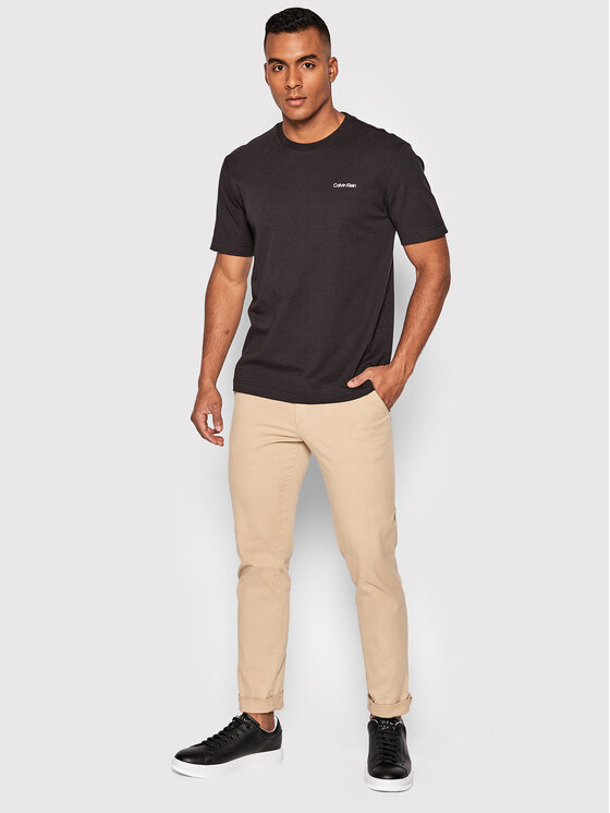 Calvin Klein Calvin Klein Футболка Micro Logo Interlock K10K109894 Чорний Regular Fit