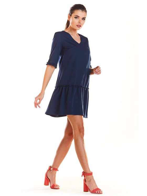 Infinite You Infinite You Sukienka letnia M199 Granatowy Basic Fit