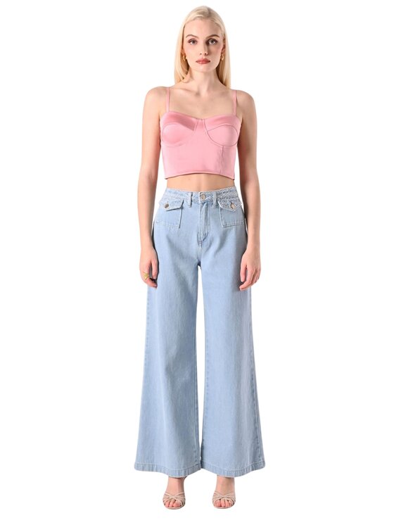 Rinascimento Rinascimento Top top donna Różowy Slim Fit