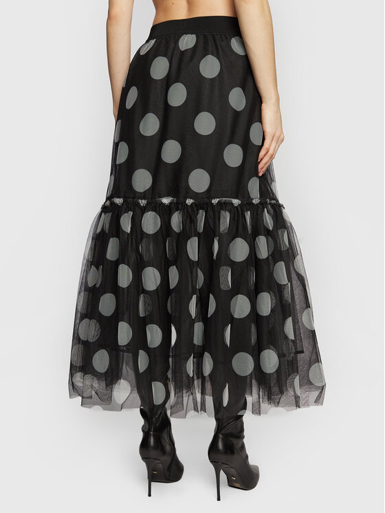 TWINSET TWINSET Τούλινη φούστα 222AP2582 Μαύρο Regular Fit