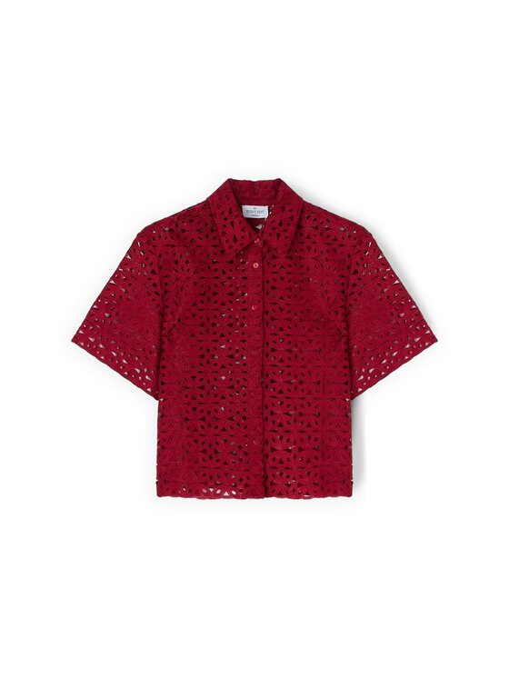 Motivi Motivi Camicia 5049Q000960N0Z6 Rosso Boxy Fit
