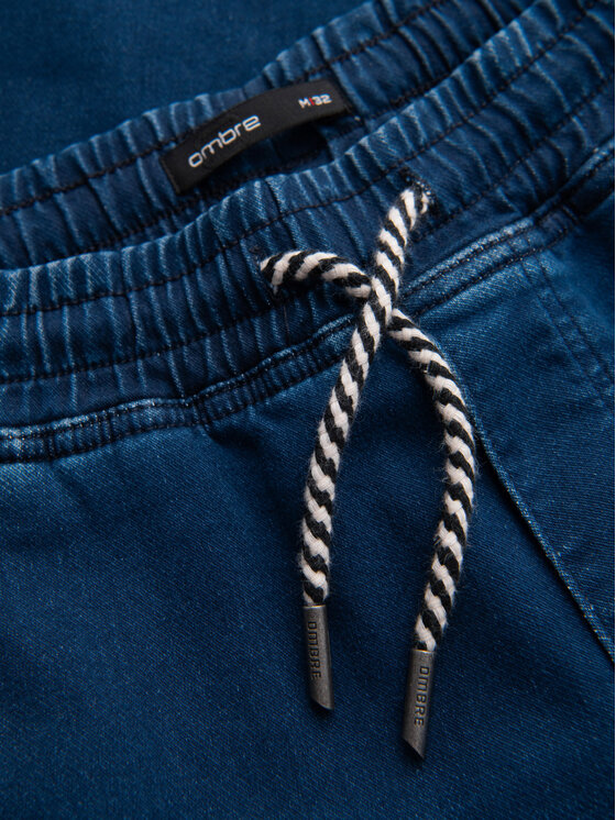 Ombre Ombre Joggery OM-PADJ-0242 Granatowy Jogger Fit