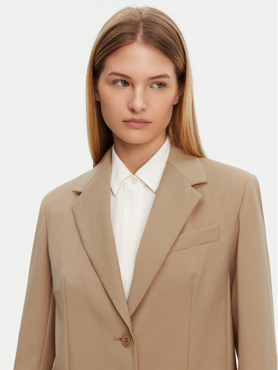 Weekend Max Mara Weekend Max Mara Marynarka Materia 2515041091 Beżowy Regular Fit