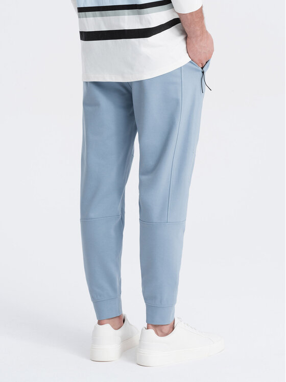 Ombre Ombre Teplákové kalhoty OM-PASK-0142 Modrá Regular Fit