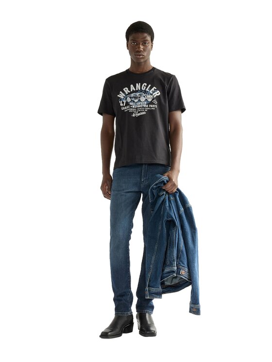 Wrangler Wrangler T-Shirt 112387021 Czarny Regular Fit