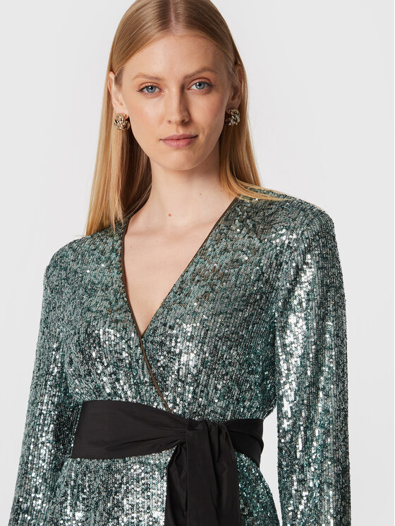 PINKO Pinko Abendkleid Germanico 1G18C0 A099 Grün Regular Fit