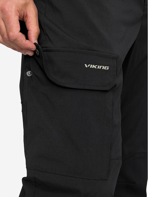 Viking Viking Spodnie materiałowe Hanzo Czarny Regular Fit