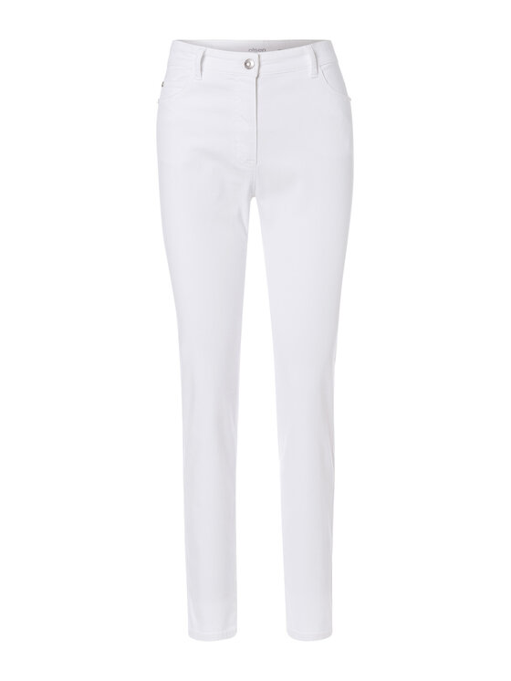 Olsen Olsen Hlače Mona 14000620 Bijela Slim Fit