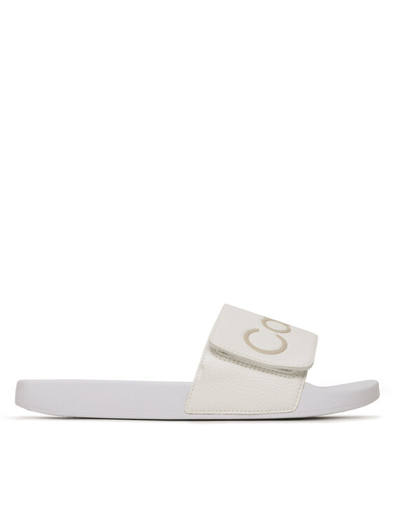 Şlapi Calvin Klein Adj Pool Slide Pu HM0HM00957 Alb