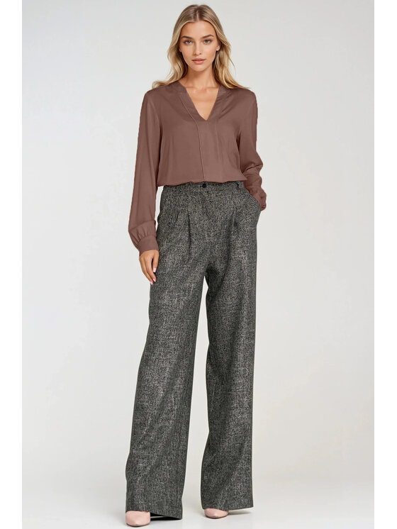 NIFE NIFE Halenka B196 Hnědá Regular Fit
