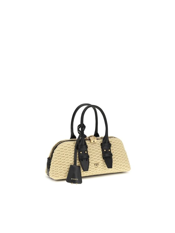 PINKO PINKO Τσάντα Beige Raffia Shoulder Μπεζ