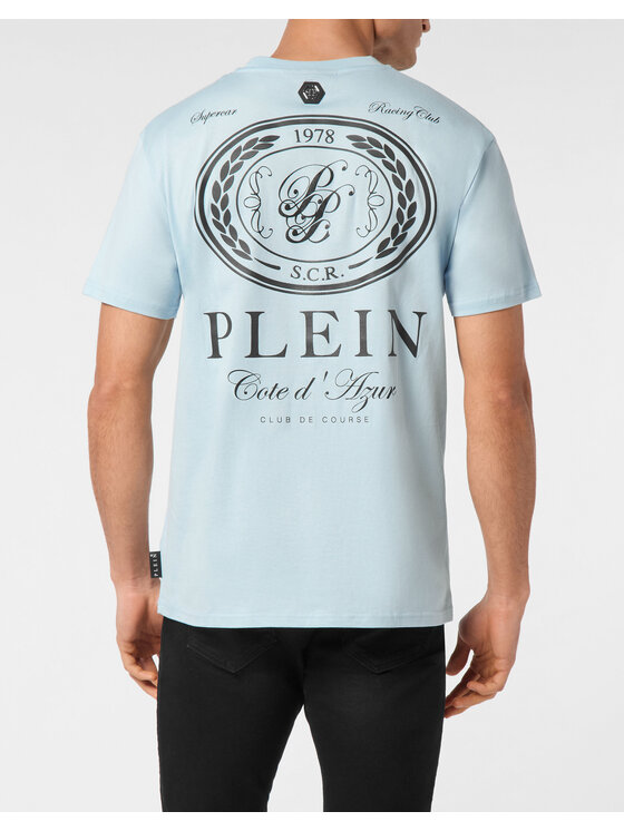 PHILIPP PLEIN PHILIPP PLEIN T-Shirt 24699 Niebieski jasny Regular Fit