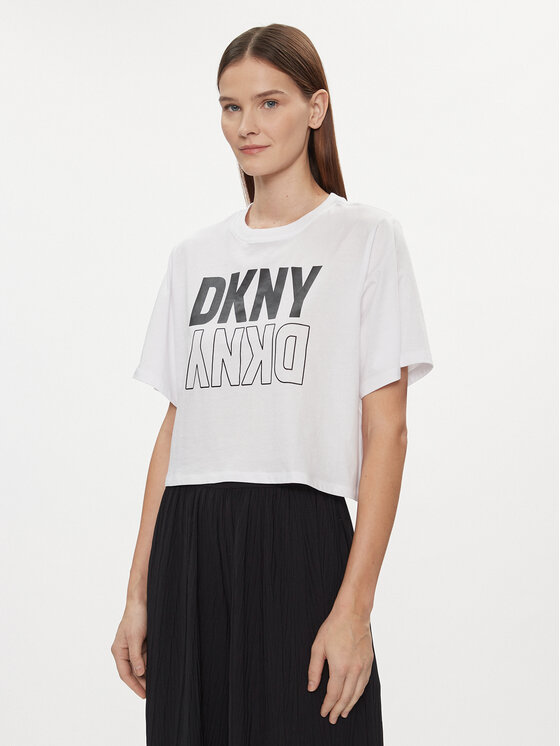 DKNY Sport Tričko DP2T8559 Biela Relaxed Fit