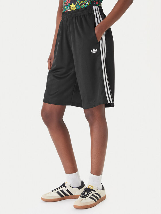 adidas Szorty sportowe 3-Stripes Jaquard KD2911 Czarny Loose Fit