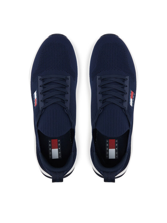 Tommy Jeans Tommy Jeans Laisvalaikio batai Runner Kntitted EM0EM01555 Tamsiai mėlyna
