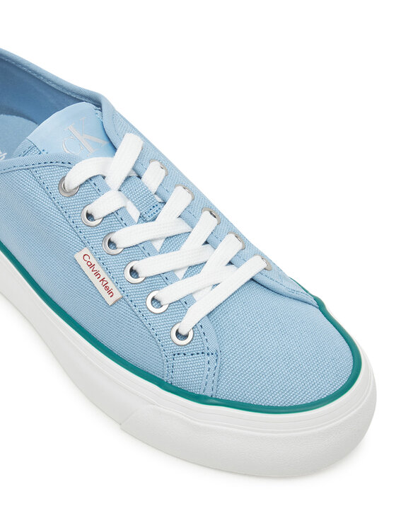 Calvin Klein Jeans Calvin Klein Jeans Tenisky Vulc Flatform Ctn Logo Tag YW0YW01838 Světle modrá