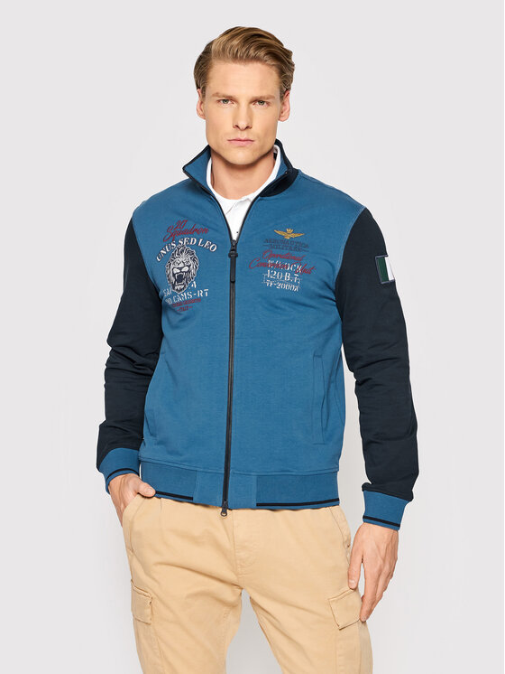 Aeronautica Militare Džemperis 221FE1686F419 Mėlyna Regular Fit • Modivo.lt