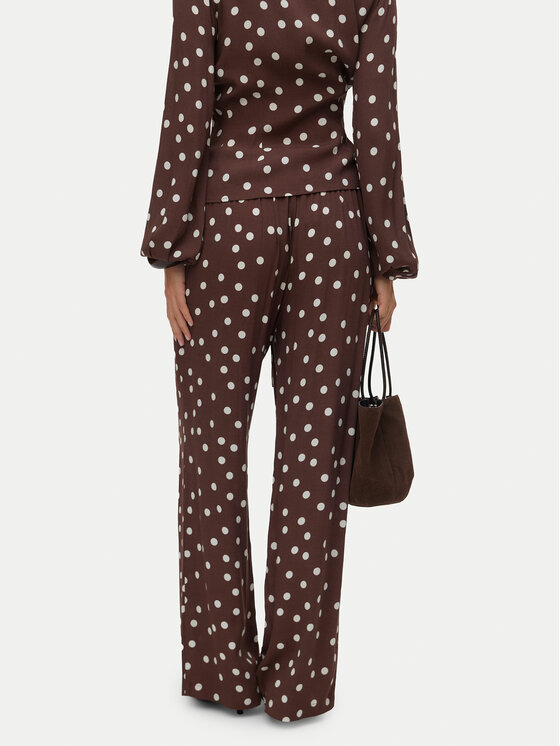 Vero Moda Vero Moda Hlače iz tkanine Elisa 10347961 Rjava Loose Fit