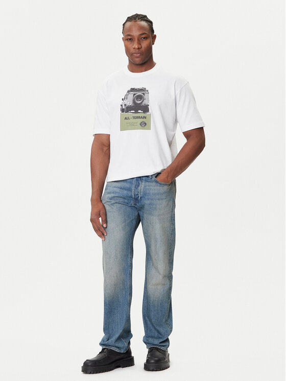 BOSS BOSS Majica Te_Wagon 50546958 Bela Relaxed Fit