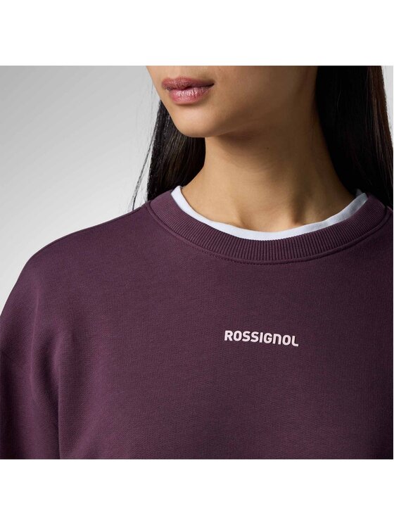 Rossignol Rossignol Bluza W Presset Cn Relax Sweatshirt Fioletowy Relaxed Fit
