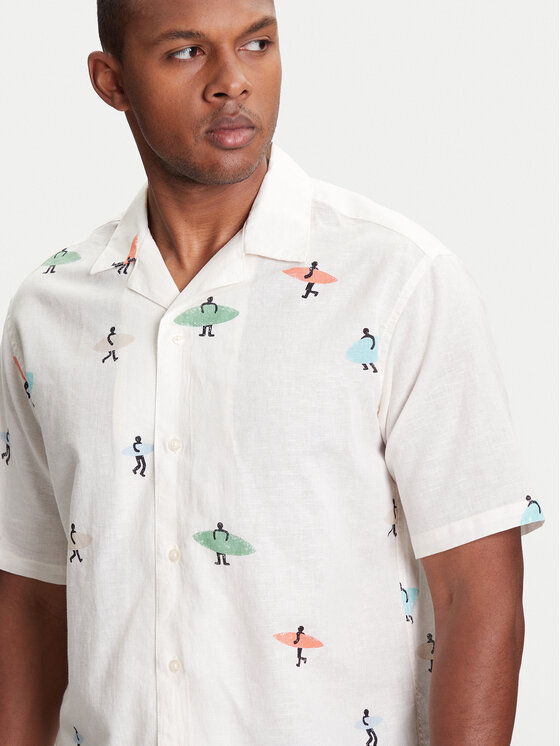 United Colors Of Benetton United Colors Of Benetton Koszula 5HPWUQ05B Beżowy Regular Fit