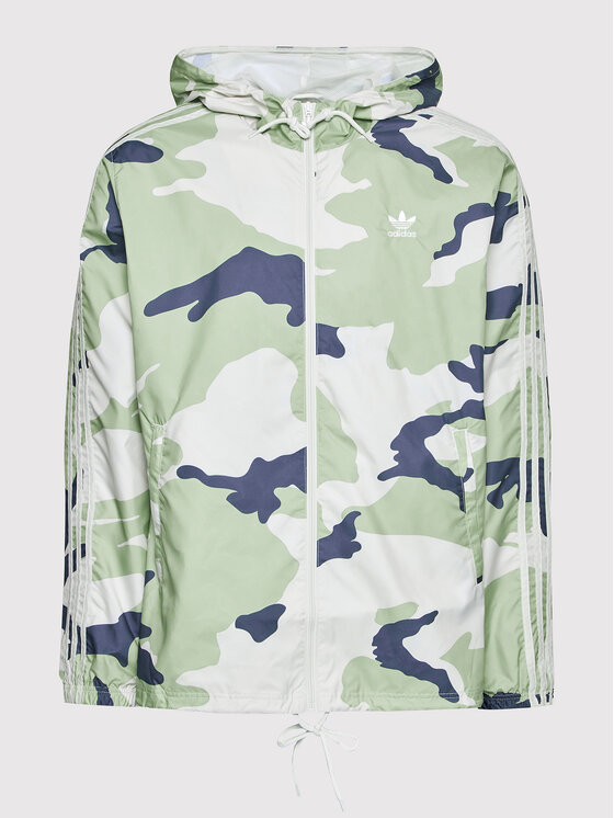 adidas adidas Átmeneti kabát Graphics Camo HF4877 Zöld Regular Fit
