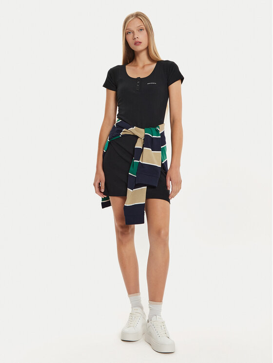 Converse Converse Φόρεμα καθημερινό Wordmark 10026788-A01 Μαύρο Standard Fit
