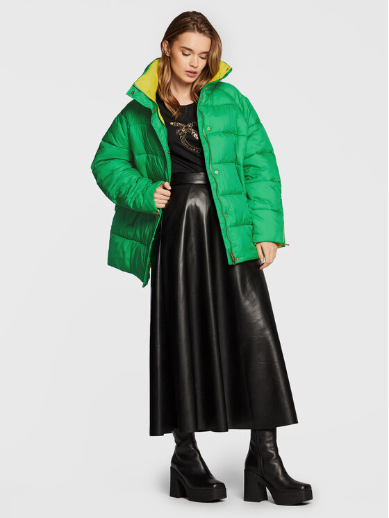 PINKO PINKO Žieminė striukė Brunella 1G17Z3 A082 Žalia Relaxed Fit