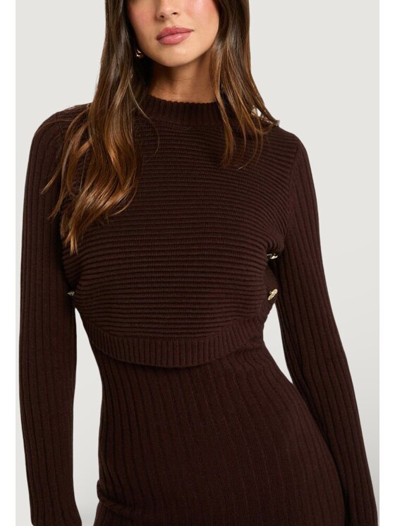 Morgan De Toi Morgan De Toi Vestito da giorno 252-RMOMO Marrone Mom Fit