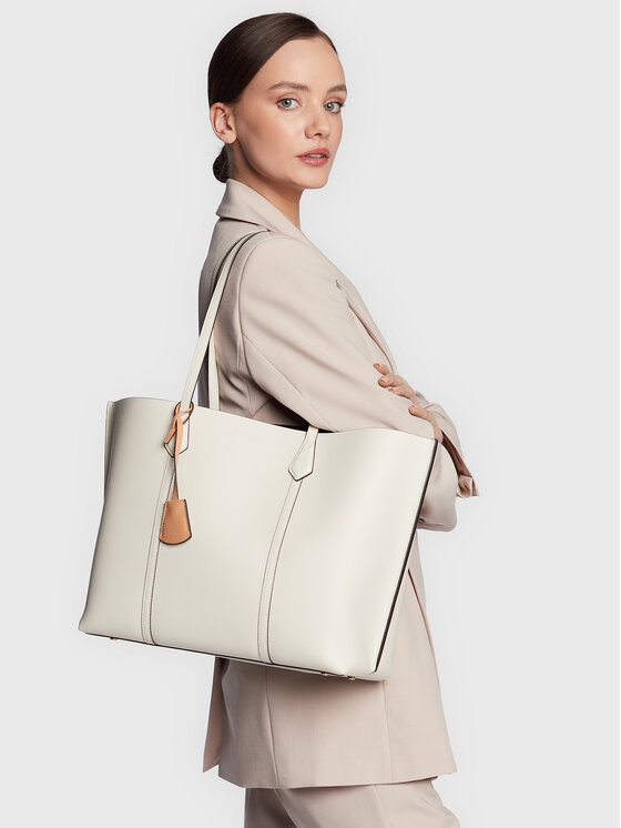 Tory Burch Tory Burch Borsetta Perry Triple-Compartment Tote 81932 Bianco