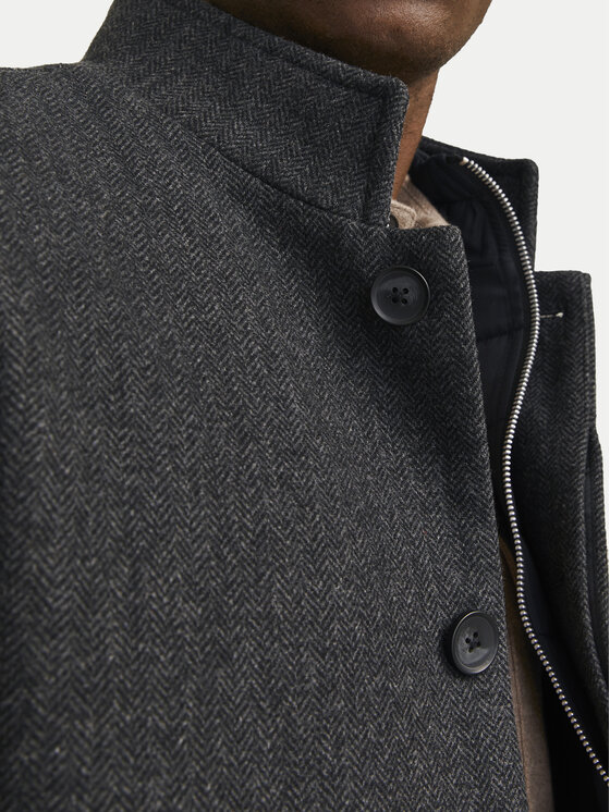 Jack&Jones Jack&Jones Vilnonis paltas Harrison 12258674 Pilka Regular Fit