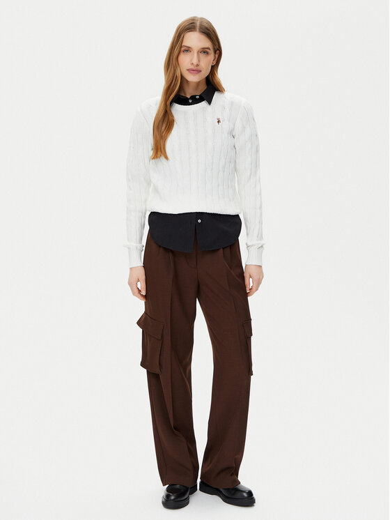 U.S. Polo Assn. U.S. Polo Assn. Džemper WUP0398 Bijela Regular Fit