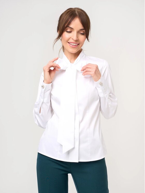 Willsoor Willsoor Koszula 60915 Biały Slim Fit