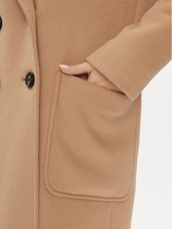 MAX&Co. MAX&Co. Płaszcz wełniany Elemento 70140523 Beżowy Relaxed Fit
