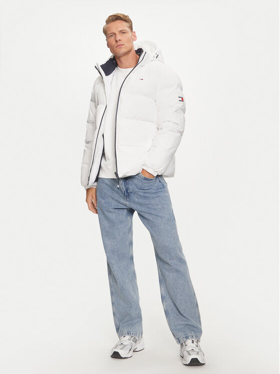 Tommy Jeans Tommy Jeans Μπουφάν πουπουλένιο Essential DM0DM19786 Λευκό Regular Fit
