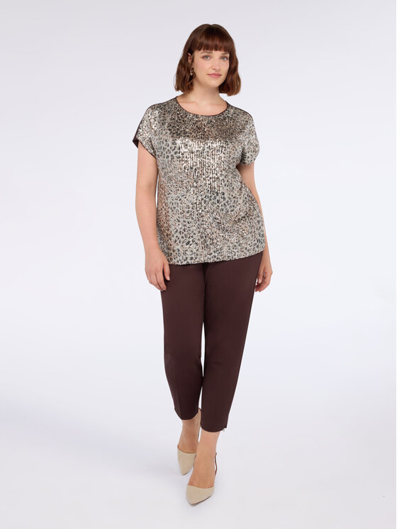 Fiorella Rubino Fiorella Rubino T-shirt G281L008613N0V2 Bordeaux Regular Fit