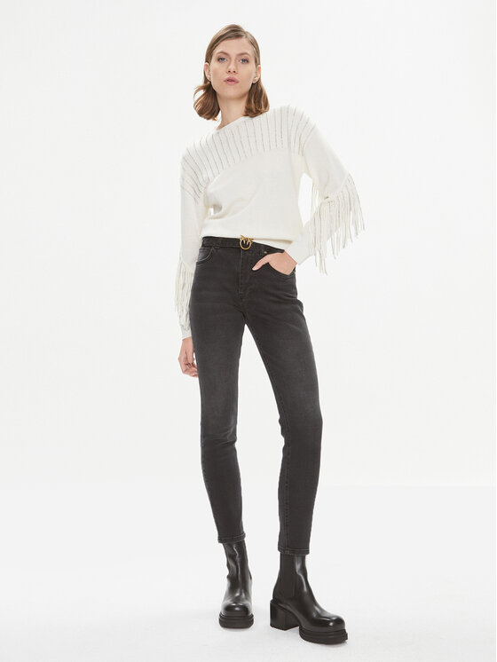 PINKO Pinko Džemperis Libellula 102082 A19L Écru Regular Fit