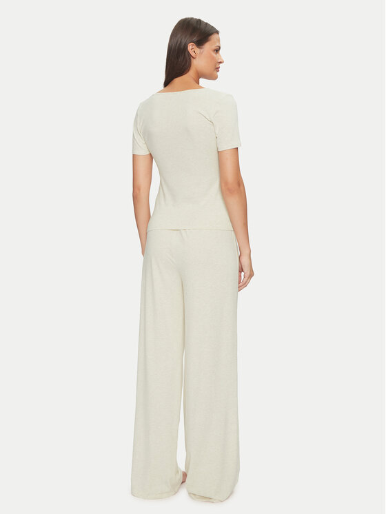 Guess Guess Pizsama O4YX02 KBBU1 Ekru Regular Fit