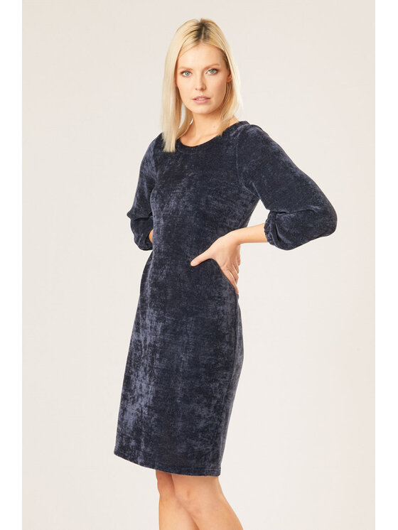 QUIOSQUE QUIOSQUE Každodenné šaty CHANILLE DRESS 2 Tmavomodrá Regular Fit